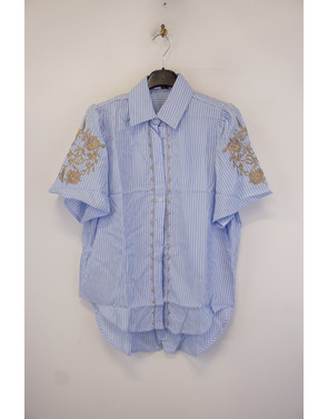 Garde-robe - Blouse - Blauw-beige