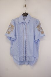 Garde-robe - Blouse - Blauw-beige