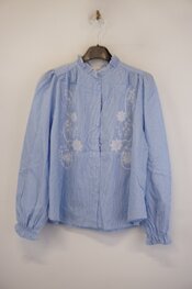 Garde-robe - Blouse - Wit-blauw