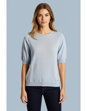 Red Button - Top - Lichtblauw