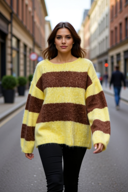 Garde-robe - Pull - Geel-bruin