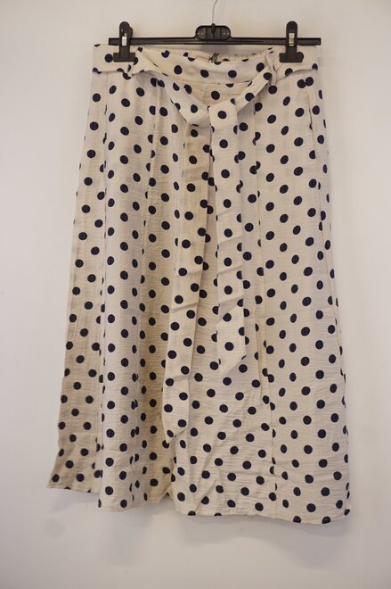 Free/quent - Halflange Rok - Blauw-beige