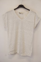 Free/quent - T-shirt - Wit-blauw