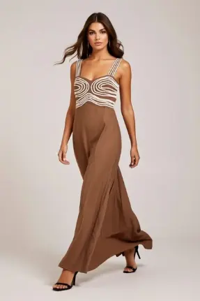 Garde-robe - Lang kleed - Bruin