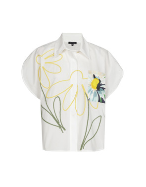 Caroline Biss - Blouse - Groen-geel