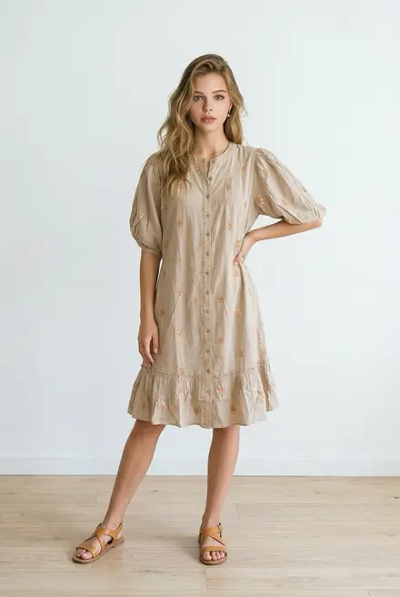 Garde-robe - Kort Kleedje - Beige