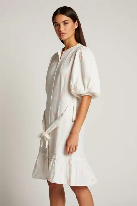 Garde-robe - Kort Kleedje - Ecru