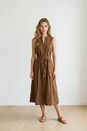 Garde-robe - Lang kleed - Bruin