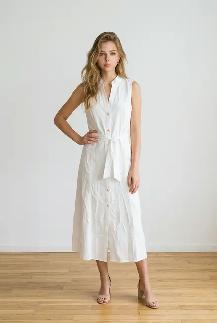Garde-robe - Lang kleed - Wit