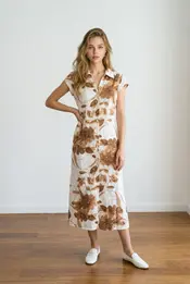 Garde-robe - Lang kleed - Donker bruin