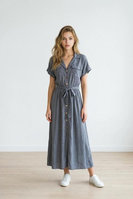 Garde-robe - Lang kleed - Donker jeans
