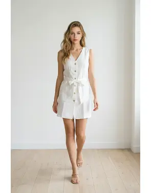 Garde-robe - Kort Kleedje - Ecru