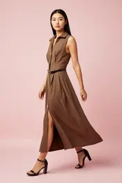 Garde-robe - Lang kleed - Bruin