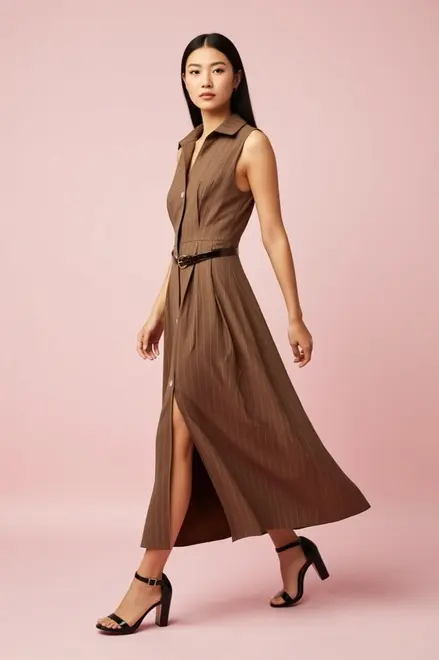 Garde-robe - Lang kleed - Bruin