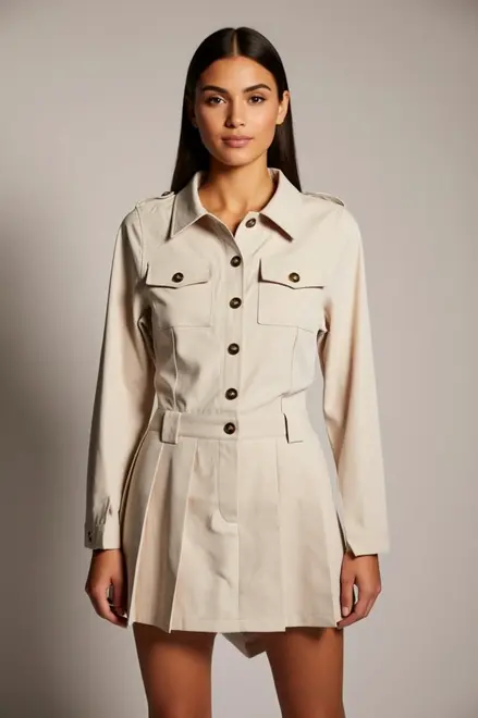 Garde-robe - Kort Kleedje - Beige