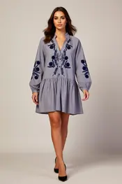 Garde-robe - Halflang Kleedje - Blauw