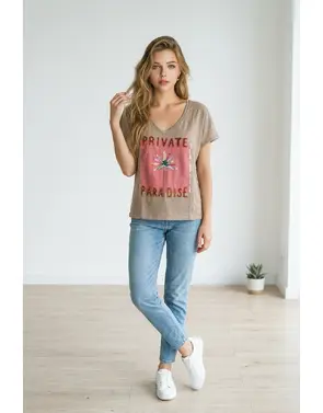 Garde-robe - T-shirt - Camel