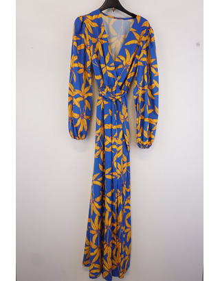 Garde-robe - Lang kleed - Geel-blauw