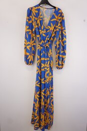 Garde-robe - Lang kleed - Geel-blauw