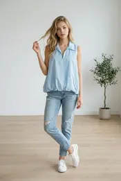 Garde-robe - Blouse - Blauw