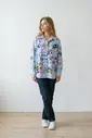 Garde-robe - Blouse - Wit-blauw