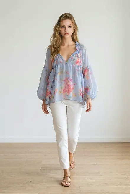 Garde-robe - Blouse - Blauw