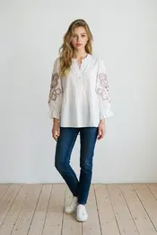 Garde-robe - Blouse - Wit-rood