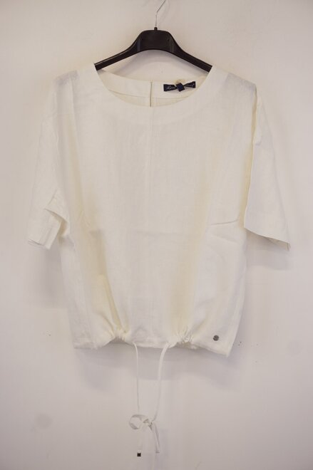 Red Button - Top - Ecru