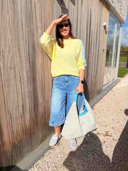 Sunshine Pullover &amp; Denim Culottes