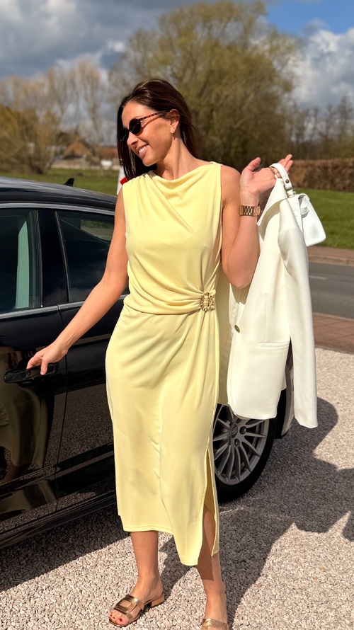 The Sun-Drenched Draped Dress