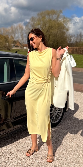 The Sun-Drenched Draped Dress