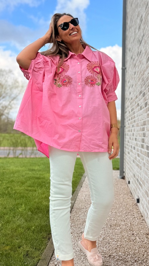 Sweet Romantic Pink Blouse