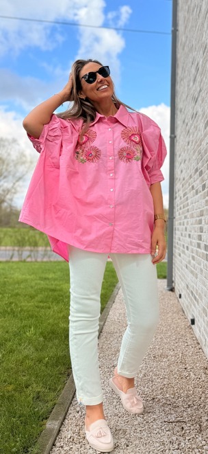 Sweet Romantic Pink Blouse