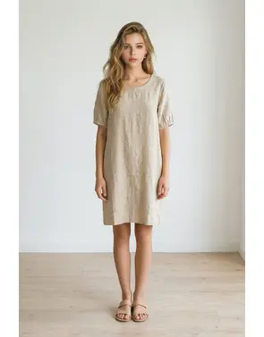 Free/quent - Kort Kleedje - Beige