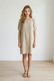 Free/quent - Kort Kleedje - Beige