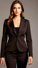 Amelie &amp; Amelie - Blazer - Donker bruin