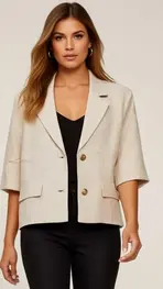 Red Button - Blazer - Beige