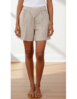 Red Button - Short - Beige