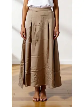 Free/quent - Halflange Rok - Beige