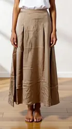 Free/quent - Halflange Rok - Beige