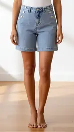 Red Button - Short - Jeans