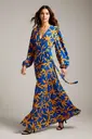 Garde-robe - Lang kleed - Geel-blauw