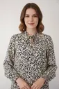 Free/quent - Blouse - Marine-ecru