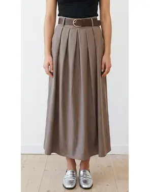 Garde-robe - Lange Rok - Taupe
