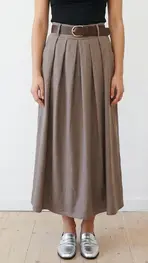 Garde-robe - Lange Rok - Taupe