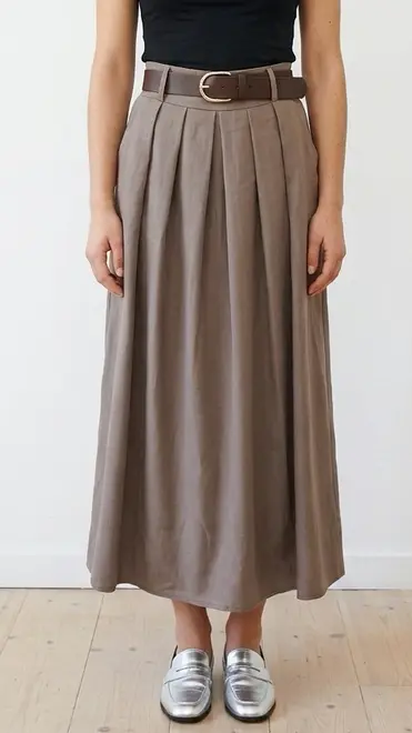Garde-robe - Lange Rok - Taupe