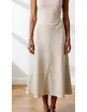 Free/quent - Halflange Rok - Beige