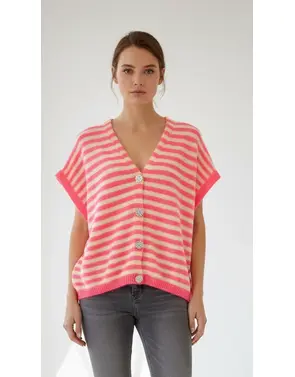 Garde-robe - Gilet - Geel-roze