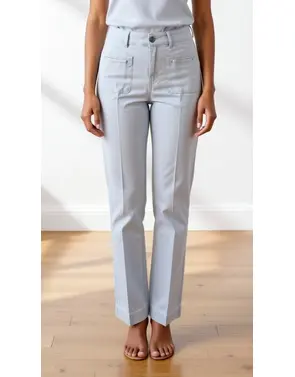Garde-robe - Lange Broek - Wit-blauw
