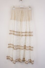 Garde-robe - Lange Rok - Beige-wit